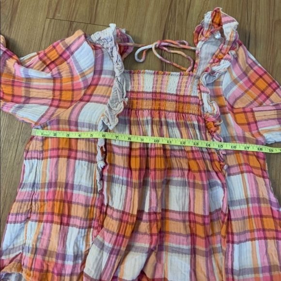 Free People Siena Plaid Pullover LongSleeve Top - Picture 9 of 14